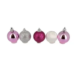 Cerf Dellier Boules de Noël sur pique assorties (x5)