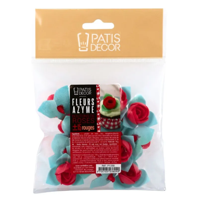 Cerf Dellier Boutons de rose rouge (x15)