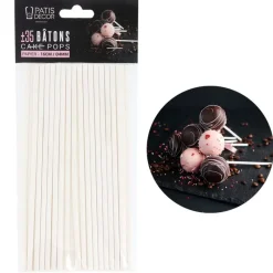 Cerf Dellier Bâtons à Cake Pops 16 cm (+/-35)