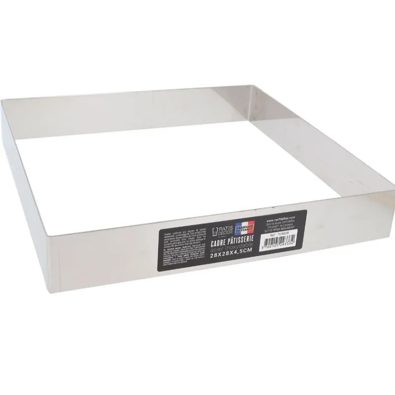 Cerf Dellier Cadre à mousse inox H 4,5 cm 28 x 28 cm