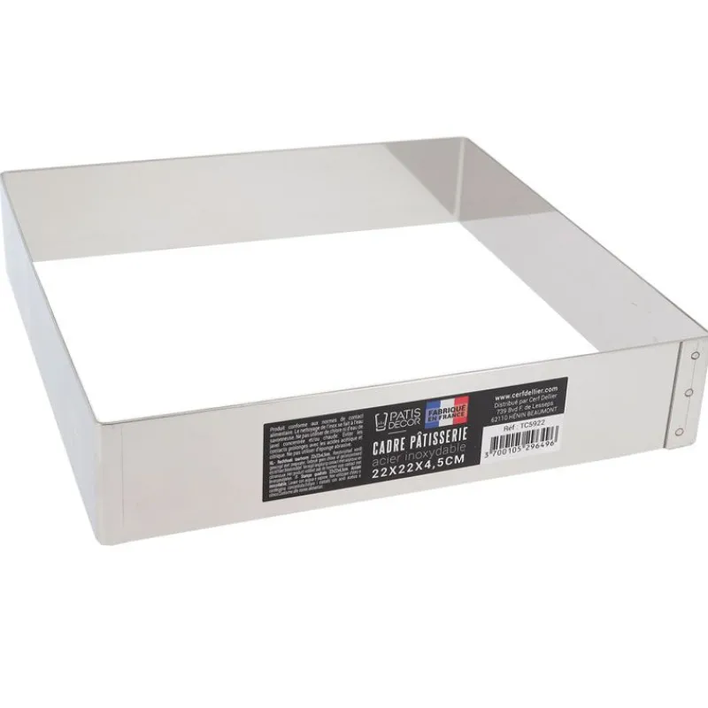 Cerf Dellier Cadre à mousse inox H 4,5 cm 22 x 22 cm