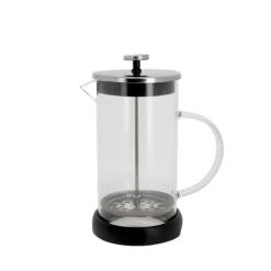 Cerf Dellier Cafetière à piston en verre couvercle noir - 600 ml