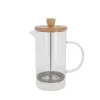 Cerf Dellier Cafetière à piston en verre couvercle bambou  - 600 ml