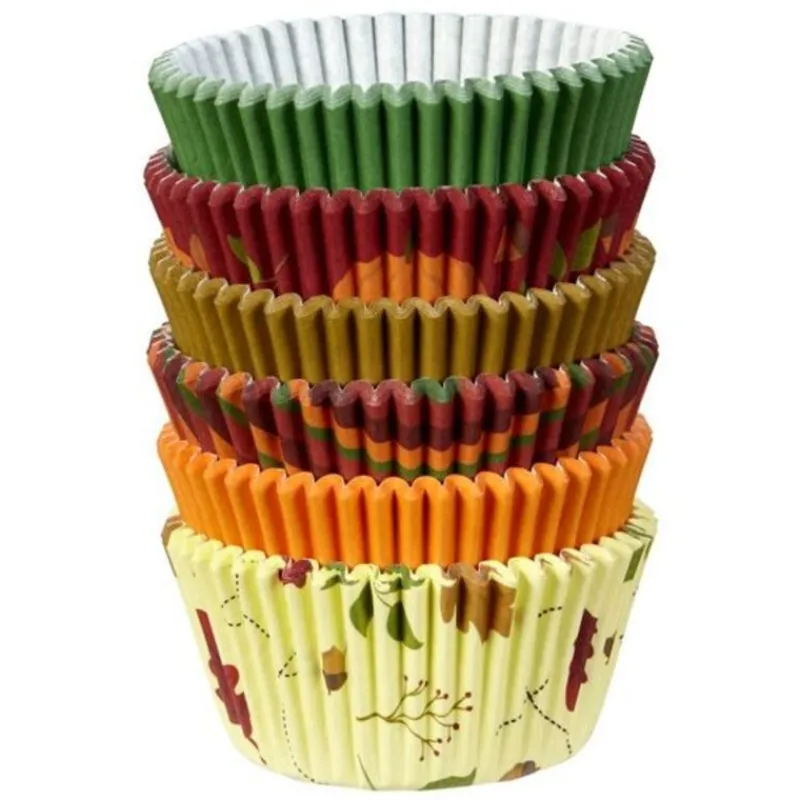 Cerf Dellier Caissette cupcake automne assorties Wilton (x150)