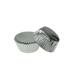 Cerf Dellier Caissettes cupcake argent (x30)