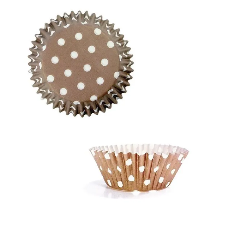 Cerf Dellier Caissettes cupcake chocolat à pois (x60)