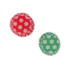 Cerf Dellier Caissettes cupcakes de cuisson "christmas green/red" (x16)