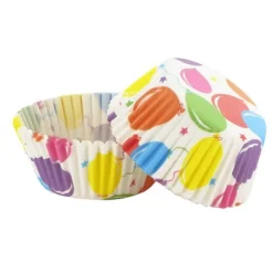 Cerf Dellier Caissettes cupcakes "Ballons d'anniversaire" (x50)