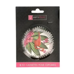 Cerf Dellier Caissettes cupcakes "Flamants roses" (x50)