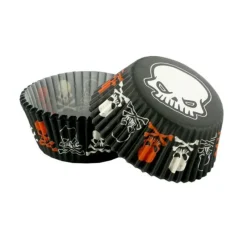 Cerf Dellier Caissettes cupcakes "Halloween crânes" (x50)
