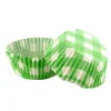 Cerf Dellier Caissettes cupcakes "Vichy vert anis" (x50)