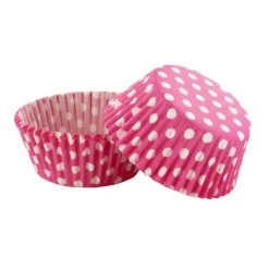 Cerf Dellier Caissettes cupcakes roses à pois (x50)