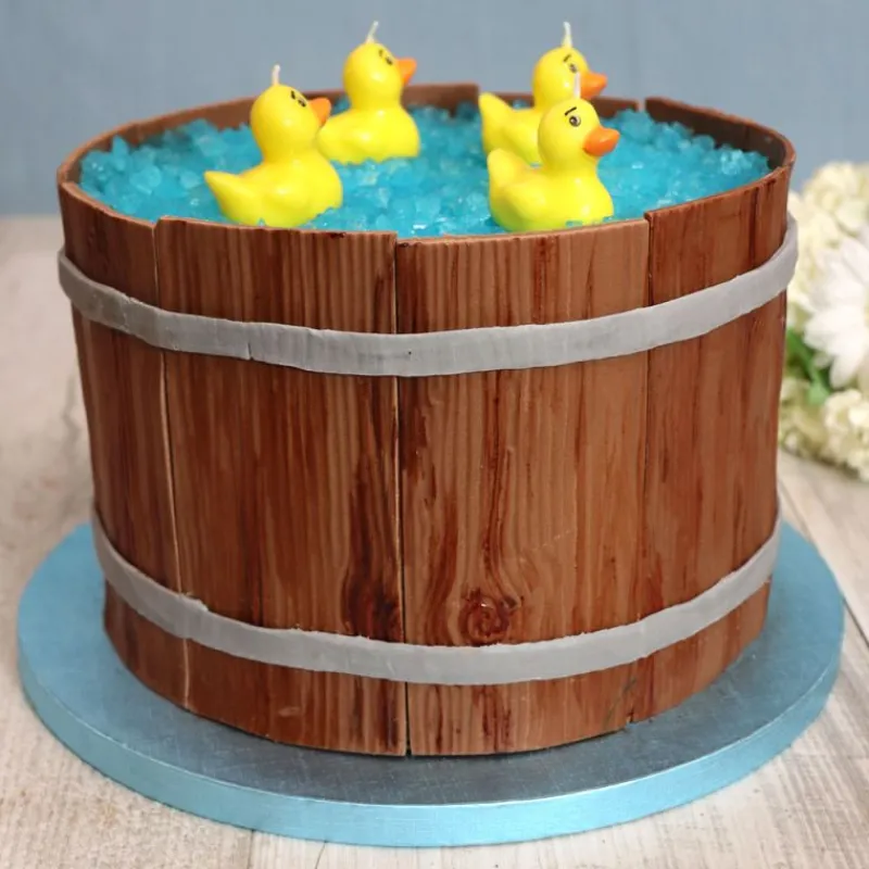 Cerf Dellier Cake Drum Rond Bleu Ø 20 cm
