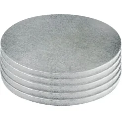 Cerf Dellier Cake Drums Ronds Argent Ø 20 cm (x5)