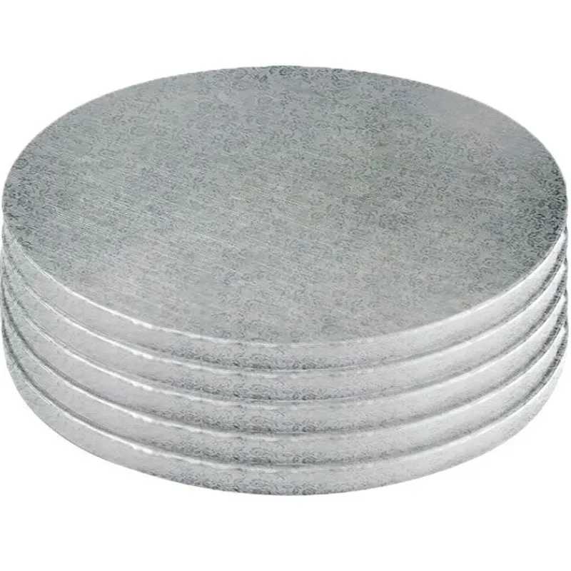 Cerf Dellier Cake Drums Ronds Argent Ø 25 cm (x5)