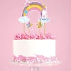 Cerf Dellier Cake topper assortis "Joyeux anniversaire" thème Licorne