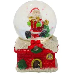 Cerf Dellier Cake Topper Boule à neige Père Noël