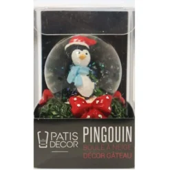 Cerf Dellier Cake Topper Boule à neige Pingouin