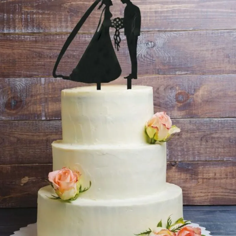 Cerf Dellier Cake Topper Couple de mariés