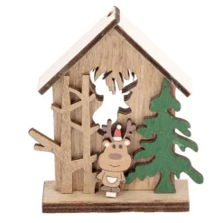 Cerf Dellier Cake topper en bois chalet de Noël Renne