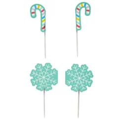 Cerf Dellier Cake topper flocon et sucre d'orge Wilton (x 12)