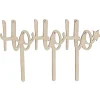 Cerf Dellier Cake topper Ho Ho Ho en bois