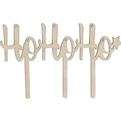 Cerf Dellier Cake topper Ho Ho Ho en bois