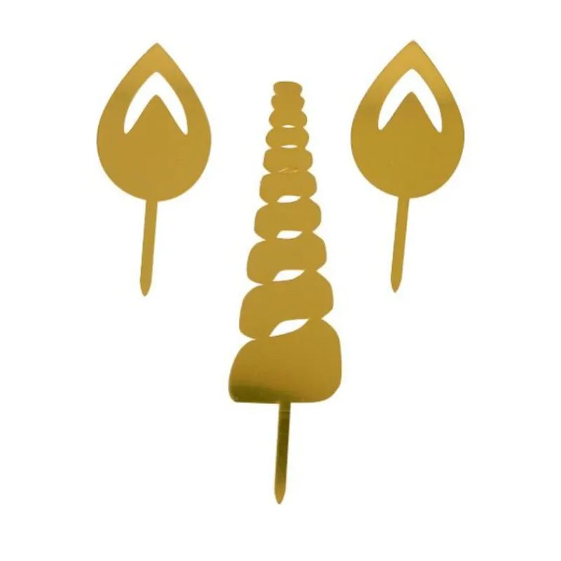 Cerf Dellier Cake Topper Licorne Dorés