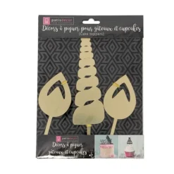 Cerf Dellier Cake Topper Licorne Dorés