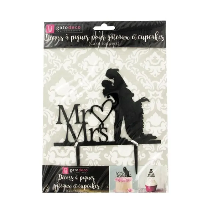 Cerf Dellier Cake Topper Mr & Mrs Bonheur
