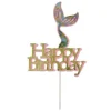 Cerf Dellier Cake topper queue de sirène