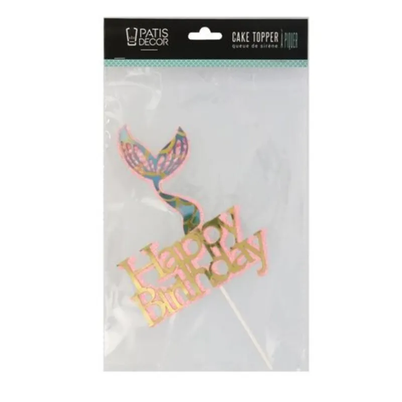Cerf Dellier Cake topper queue de sirène