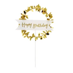 Cerf Dellier Cake topper "Happy birthday"