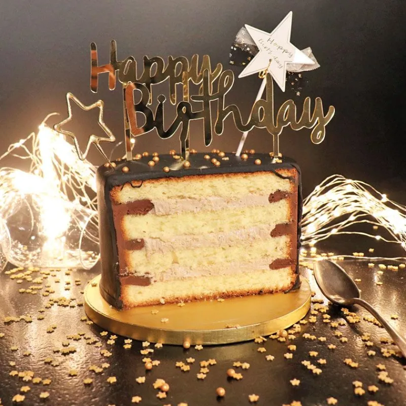 Cerf Dellier Cake Topper étoile Happy Birthday