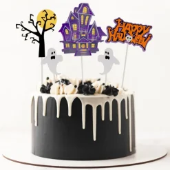 Cerf Dellier Cake toppers assortis thème Halloween 3 (x5)