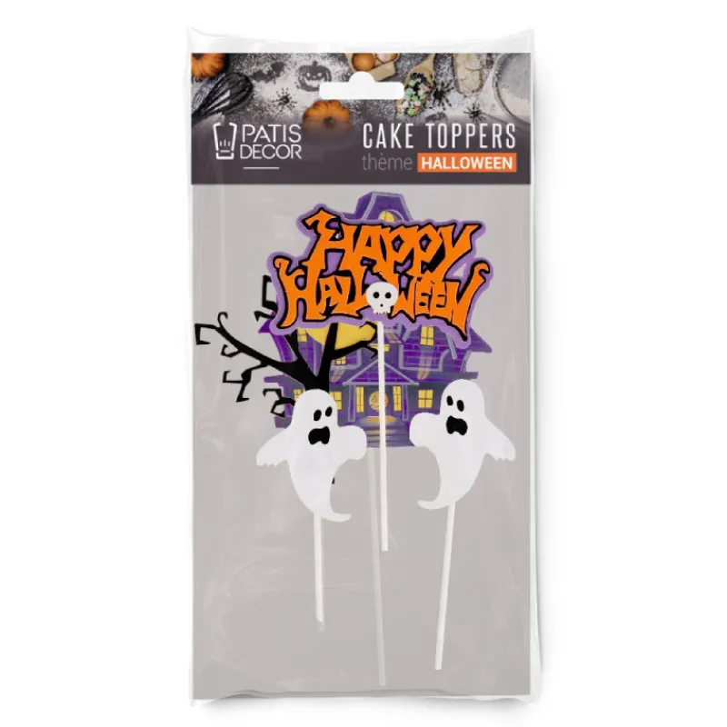 Cerf Dellier Cake toppers assortis thème Halloween 3 (x5)