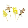 Cerf Dellier Cake toppers de Noël assortis thème 1 (x10)