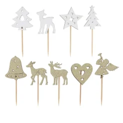 Cerf Dellier Cake toppers mix de Noël