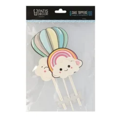 Cerf Dellier Cake toppers nuages et montgolfière