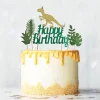 Cerf Dellier Cake toppers "Happy birthday" thème dinosaures