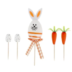 Cerf Dellier Cakes toppers lapin de Pâques (x5)