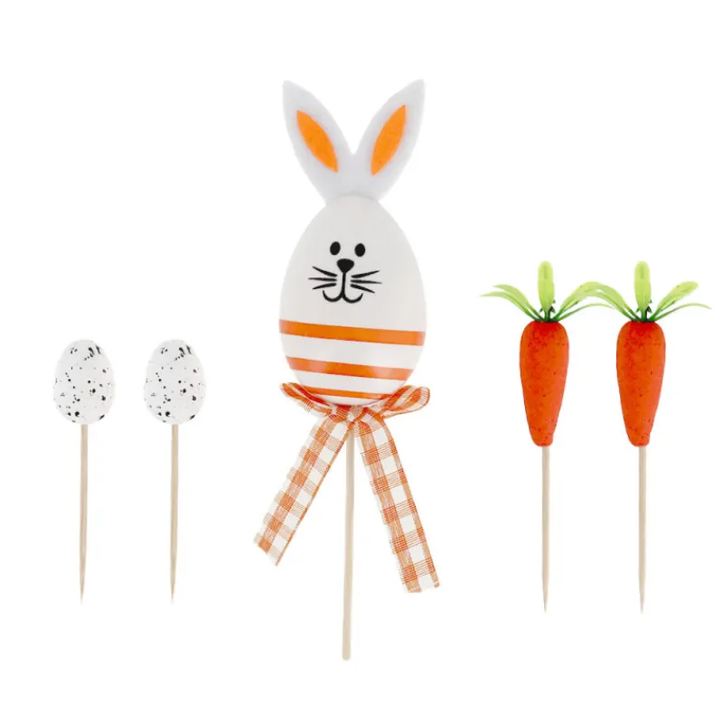 Cerf Dellier Cakes toppers lapin de Pâques (x5)