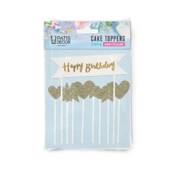 Cerf Dellier Cakes toppers "Happy birthday" 2 (x10)