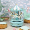 Cerf Dellier Carrousel musical bleu