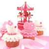 Cerf Dellier Carrousel musical rose