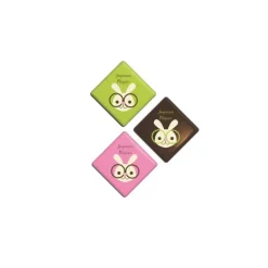 Cerf Dellier Carrés chocolat lapins à lunettes Joyeuses Pâques assortis (x80)
