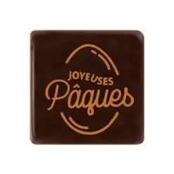 Cerf Dellier Carrés chocolat "Joyeuses Pâques" 3x3 cm (x 175)