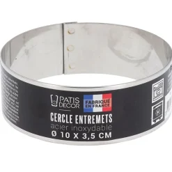 Cerf Dellier Cercle à entremets inox H 3,5 cm Ø 10 cm