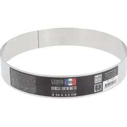Cerf Dellier Cercle à entremets inox H 3,5 cm Ø 20 cm