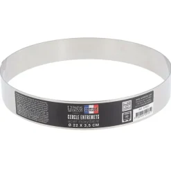 Cerf Dellier Cercle à entremets inox H 3,5 cm Ø 22 cm